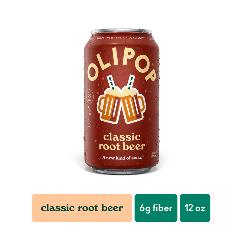 Olipop Classic Root Beer 12oz Can Shelf Stable