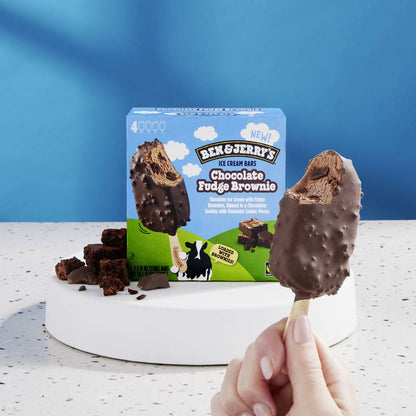 Ben & Jerry's Chocolate Fudge Brownie Ice Cream Bars 4ct