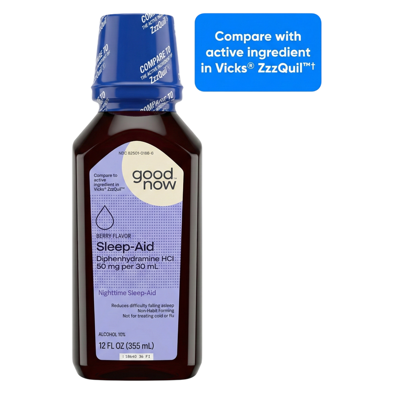 Goodnow Sleep-Aid Liquid 50MG Berry Flavor - 12 fl oz