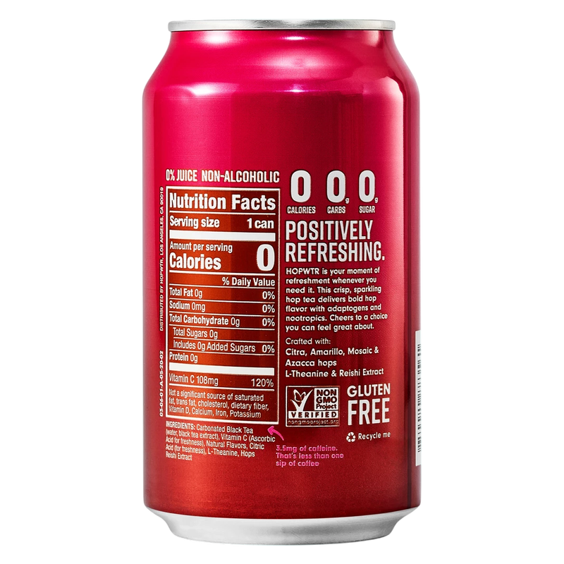 HOPWTR Raspberry Iced Tea 6pk 12oz Can
