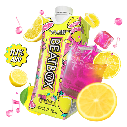 BeatBox Pink Lemonade 500ml 11.1% ABV Wine Party Punch