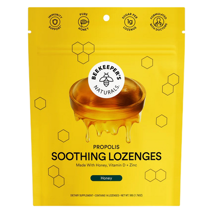 Beekeeper's Naturals Honey Throat Soothing Lozenges, 14 ct