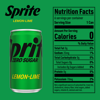 Sprite Zero Sugar 6pk 7.5oz Mini Can