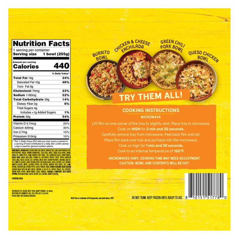 Old El Paso Queso Chicken with Rice Bowl 9oz