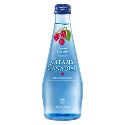 Clearly Canadian Country Raspberry 11oz Glass Bottle
