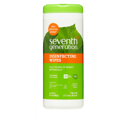 Seventh Generation Lemongrass Citrus Disinfecting Wipes 35ct