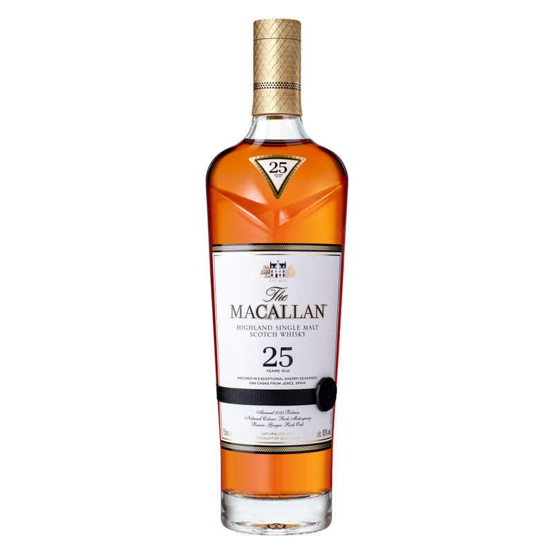 The Macallan 25 Years Old Sherry Oak Highland Single Malt Scotch The Macallan 25 Years Old Sherry Oak Highland Single Malt Scotch