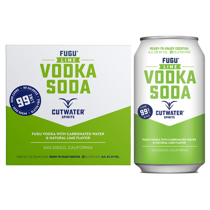 Cutwater Lime Vodka Soda 4pk 12oz can 5% ABV