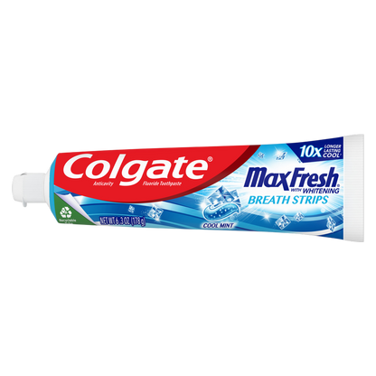 Colgate Max Fresh with Whitening Toothpaste with Mini Breath Strips, 6.3oz