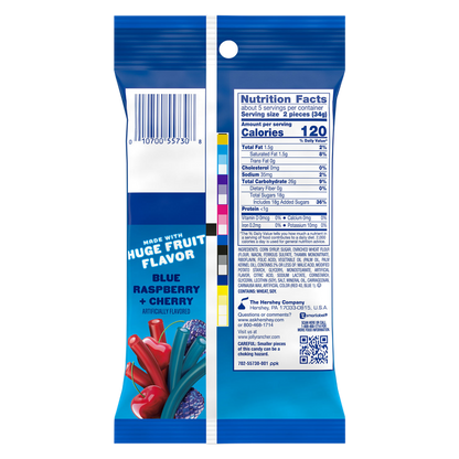 JOLLY RANCHER Ropes Blue Raspberry and Cherry Flavored Candy Bag, 6 oz