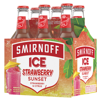 Smirnoff Ice Strawberry Sunset 6pk 11.2oz Bottle