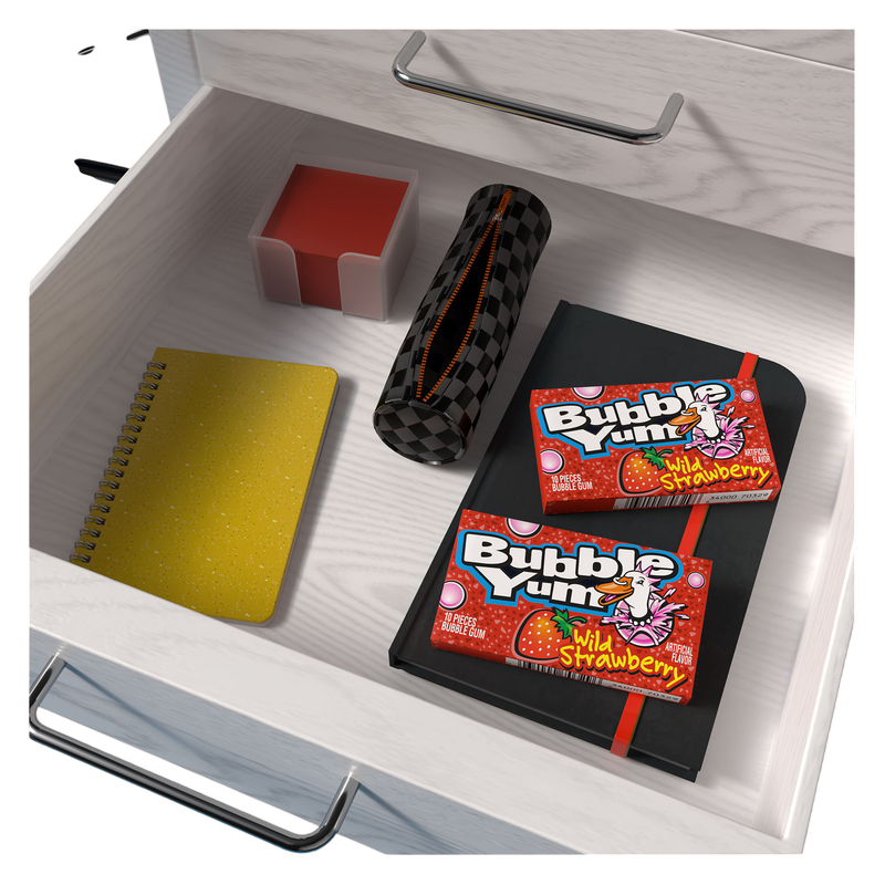 Bubble Yum Wild Strawberry Gum, 2.82 oz