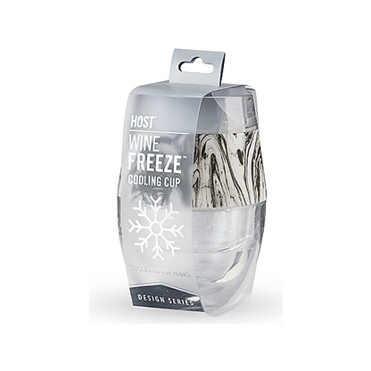 Host Wine Freeze Cup Black Swirl 8.5 oz