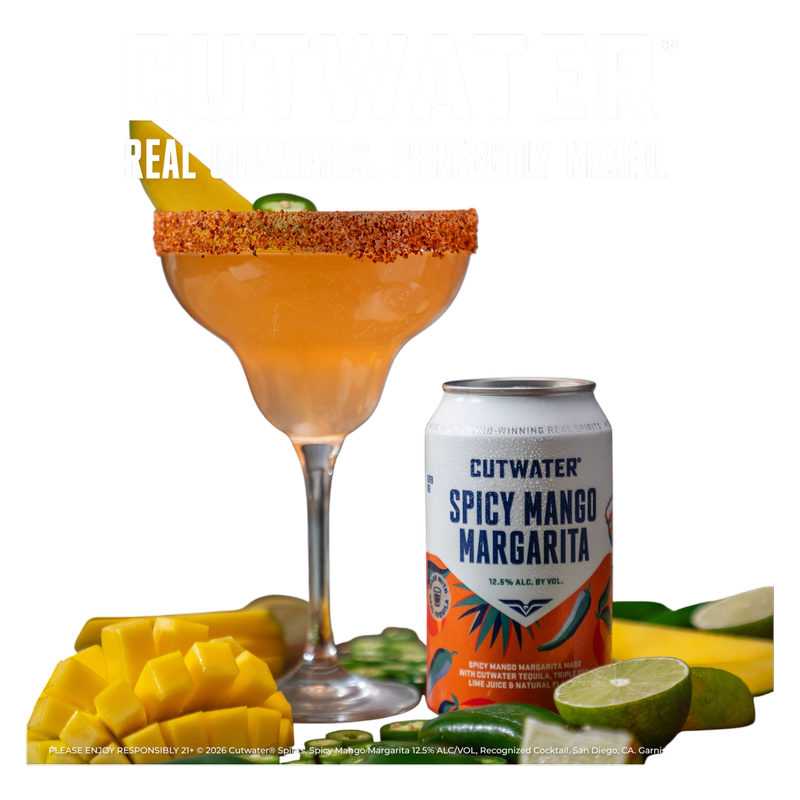 Cutwater Spicy Mango Margarita 4pk 12oz Can