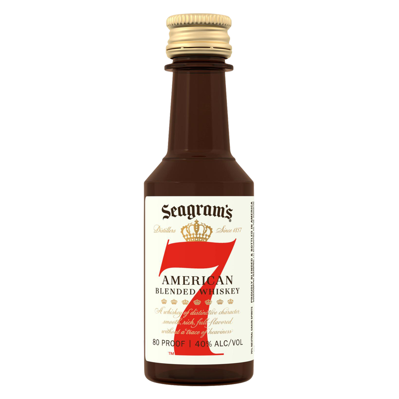 Seagram's 7 Crown American Blended Whiskey. 50 mL (80 Proof) - Seagram ...