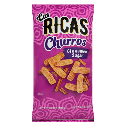 Las Ricas Cinnamon Sugar Churro Puffed Snacks, 6.5oz