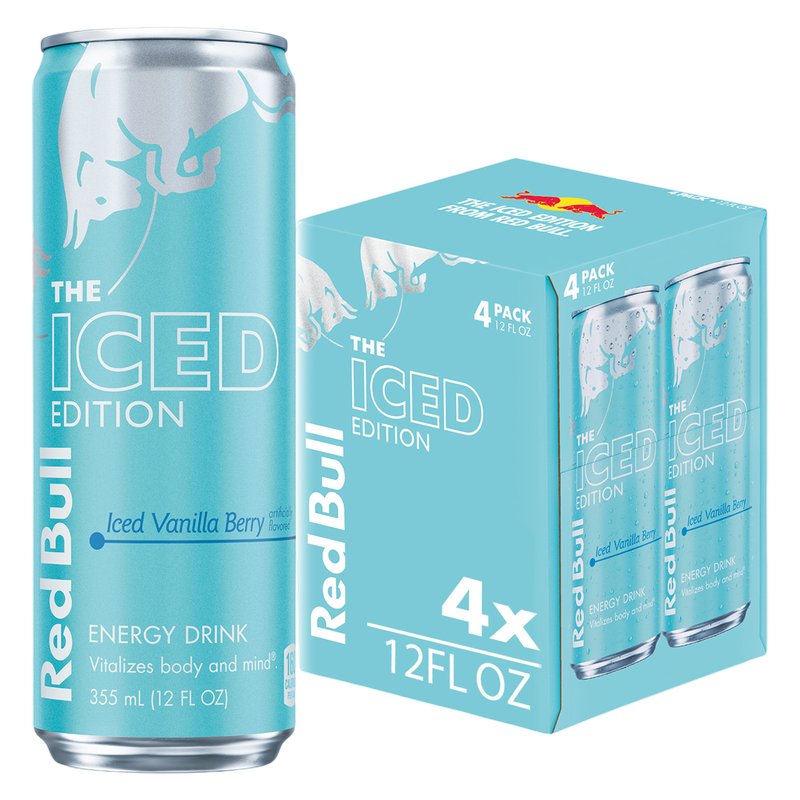 Red Bull Iced Vanilla Berry Energy Drink 4pk 12oz Can