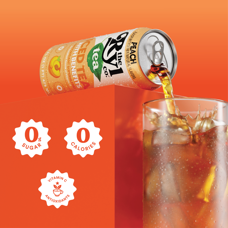Ryl Peach Tea 16oz Can
