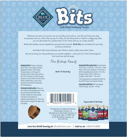 Blue Buffalo Blue Bits Tasty Chicken Recipe Soft Moist Training Dog Treats 4oz