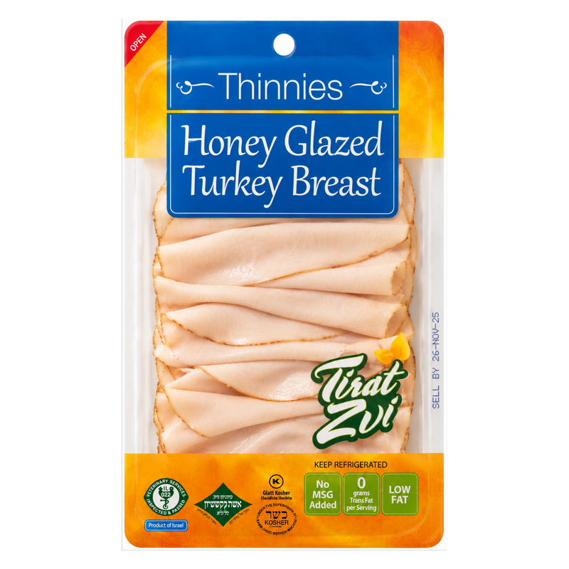 Tirat Zvi Thinnies Honey Glazed Turkey Slices - 6.5oz