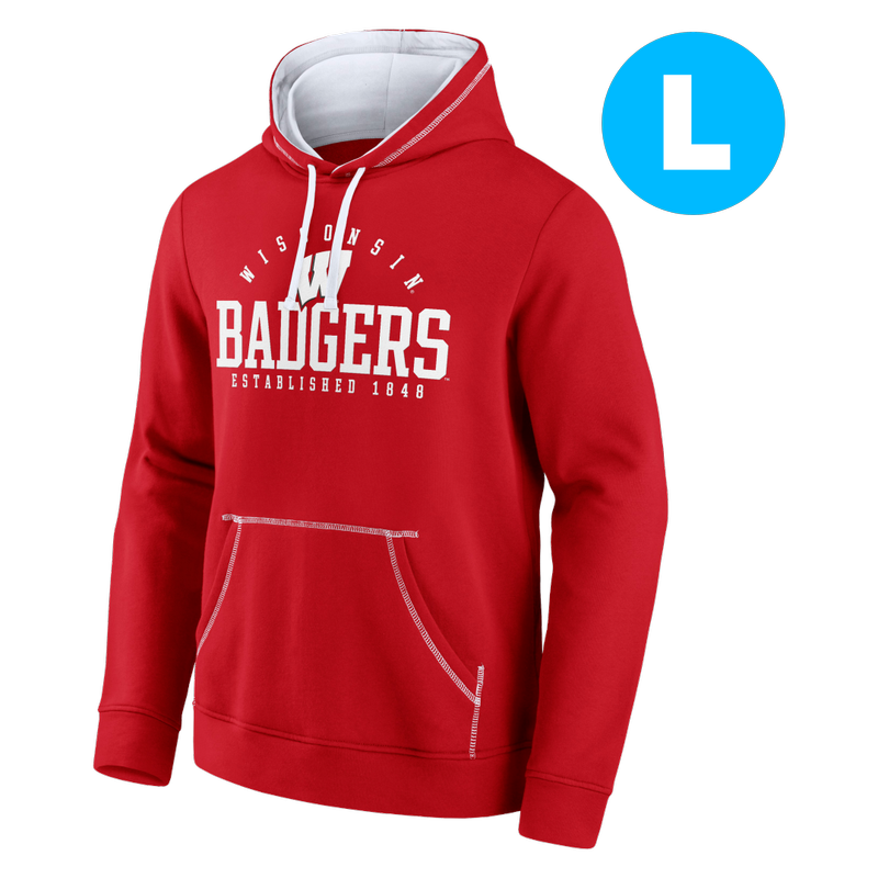 University of Wisconsin Men's Cotton Fleece Sweatshirt- Size Large