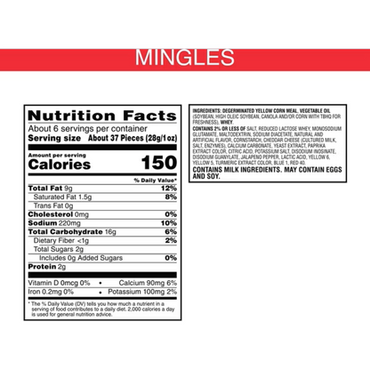 Pringles Mingles Jalapeno & Queso, 2 oz