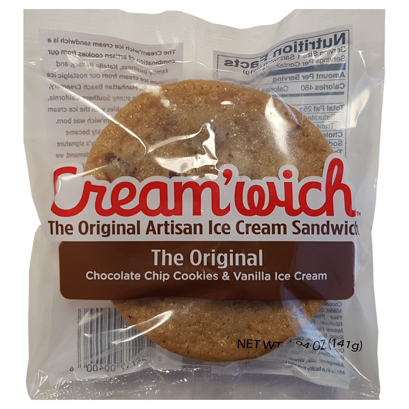 Manhattan Beach Cream’Wich Cookie Chocolate Chip Vanilla 5oz