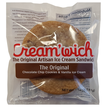Manhattan Beach Cream’Wich Cookie Chocolate Chip Vanilla 5oz