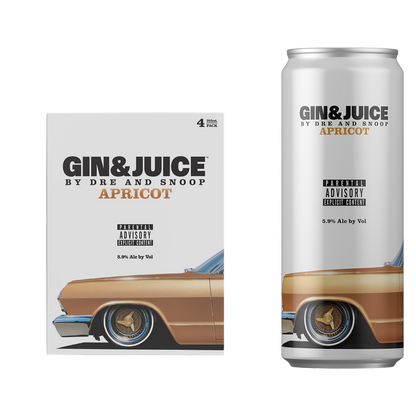 GIN & JUICE Apricot 4pk 355ml Can 5.9% ABV - Gin & Juice – BevMo!