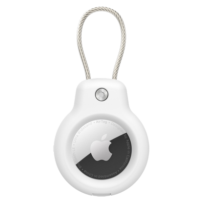 AirTag PC Rope Safety Lock Protective Case, White