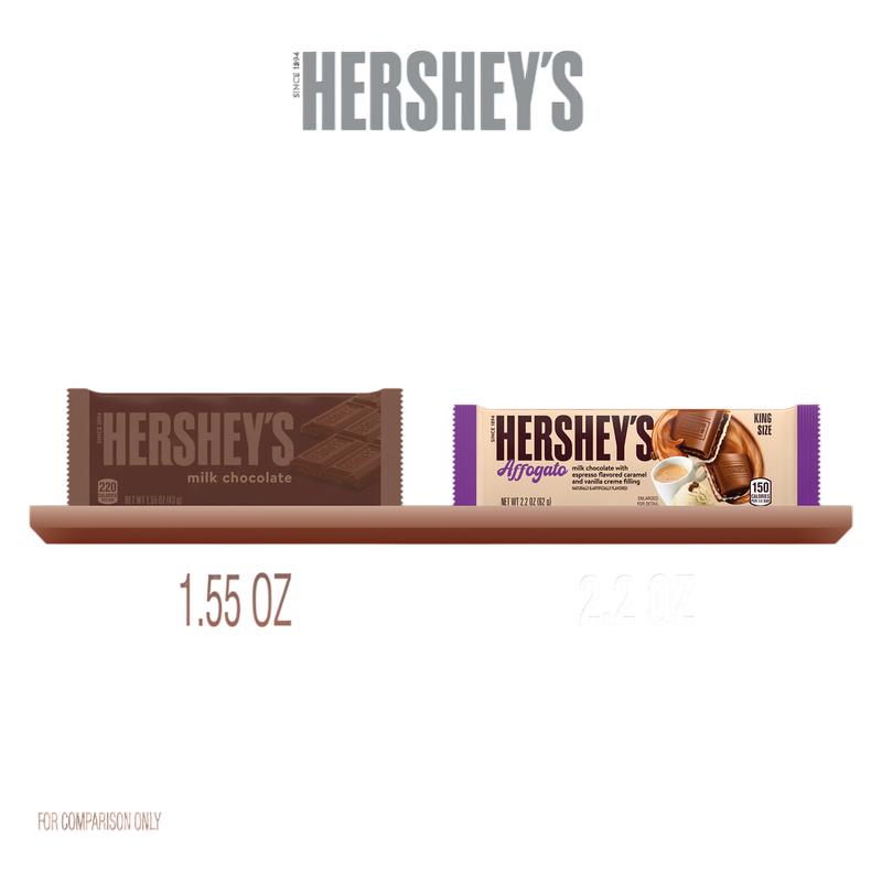 Hersheys Affogato Creme Chocolate Bar, King Size, 2.2 oz