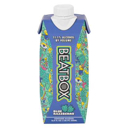 BeatBox Blue Razzberry 500ml 11.1% ABV Wine Party Punch