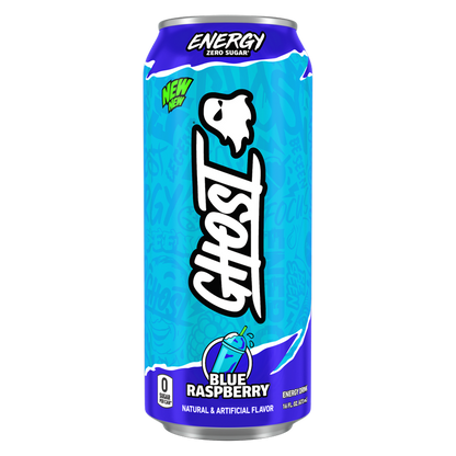 GHOST Energy Zero Sugar Blue Raspberry 16oz Can