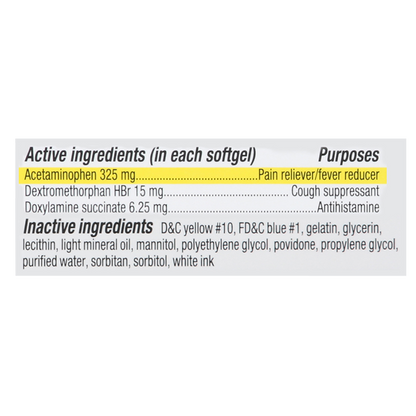 Equaline Nighttime Cold + Flu Relief 24 softgels