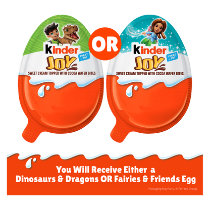 Kinder Joy Egg, Treat Plus Toy, Sweet Creams and Chocolatey Wafers, Individually Wrapped, 0.7 oz