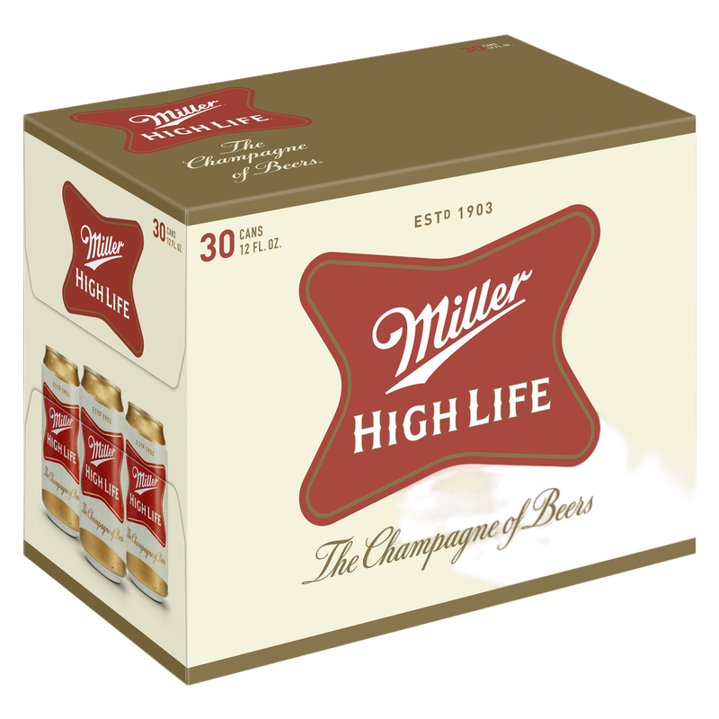 Miller High Life 30pk 12oz Can 4.6% ABV