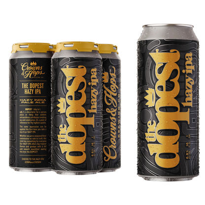 Crown & Hops The Dopest Hazy IPA 4pk 16oz Can 6.8% ABV