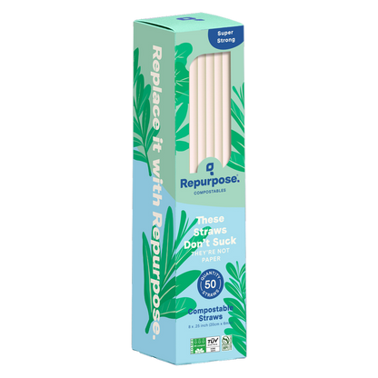 Repurpose Compostable PHA Straws, 50 ct