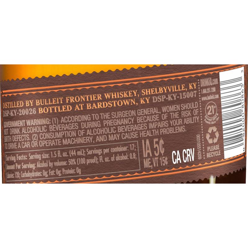 Bulleit Bottled in Bond Bourbon 750ml Bottle