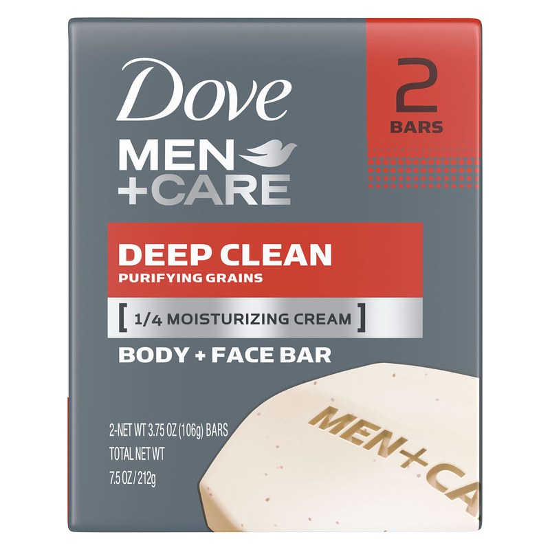 Dove Men Deep Clean Moisturizing Body & Face Bars 2ct