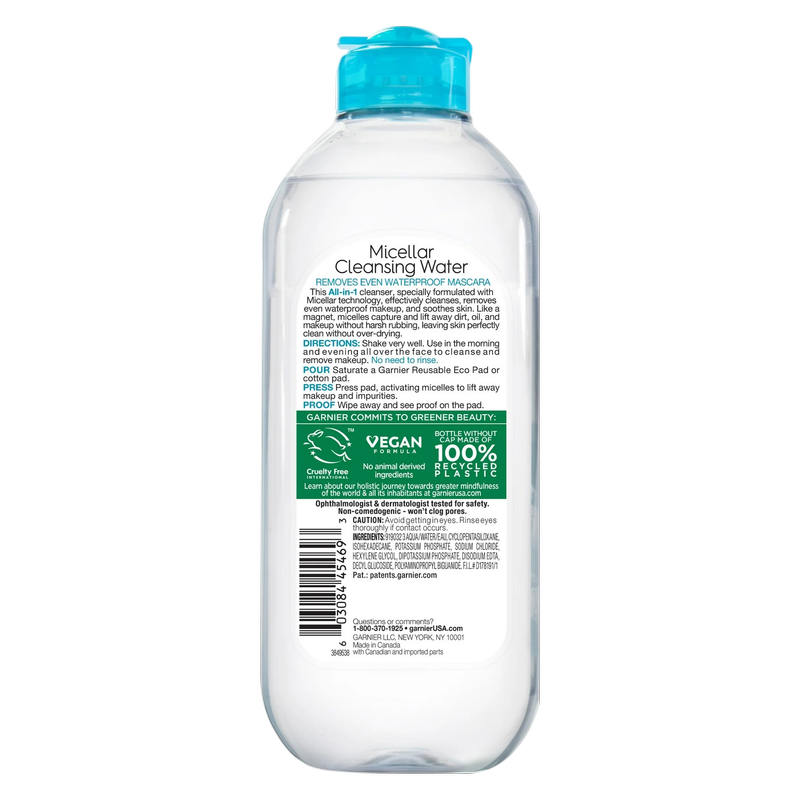 Garnier SkinActive Micellar Cleansing Water, For Waterproof Makeup 13.5 OZ