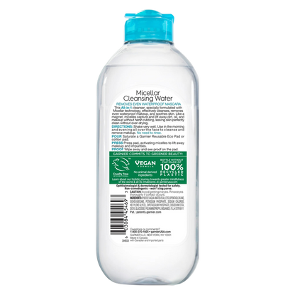 Garnier SkinActive Micellar Cleansing Water, For Waterproof Makeup 13.5 OZ