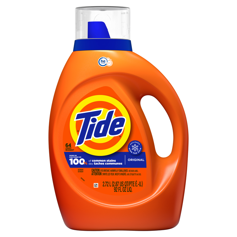 Tide Liquid Laundry Detergent Original Scent HE Compatible 92oz