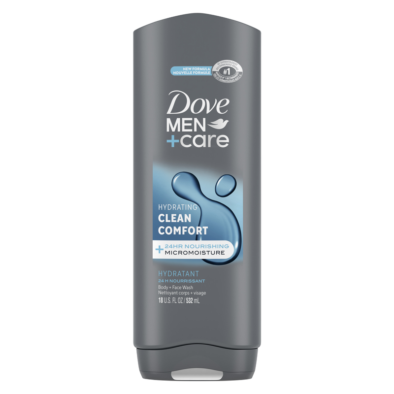 Dove Men+Care Body & Face Wash, Clean Comfort, Sulfate Free, 18oz