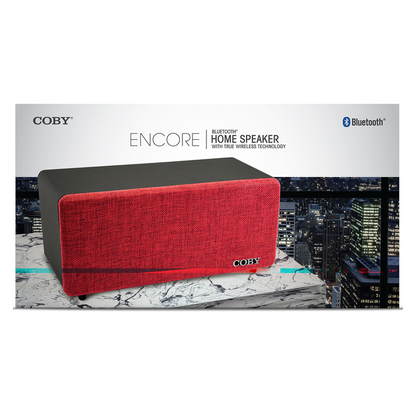 Coby Bluetooth Home Speaker Red & Black