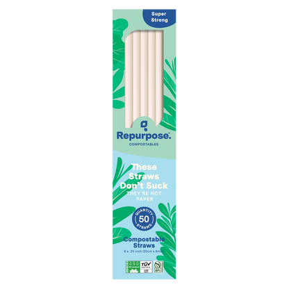 Repurpose Compostable PHA Straws, 50 ct
