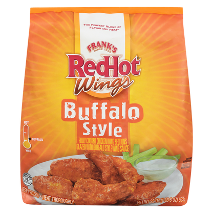 Frank's RedHot Buffalo Style Frozen Wings 22oz