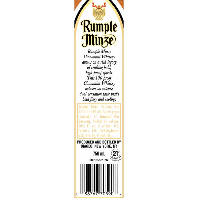 Rumple Minze Cinnamint 750ml - Rumple Minze – BevMo!