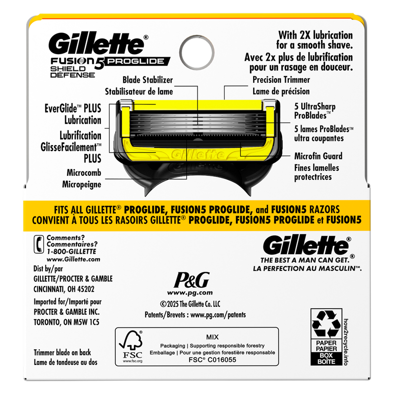 Gillette Fusion5 Proshield Razor Refill Cartridges 4ct