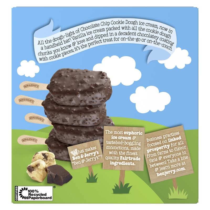 Ben & Jerry's Cookie Dough Ice Cream Bars 4ct - Ben & Jerry's – BevMo!